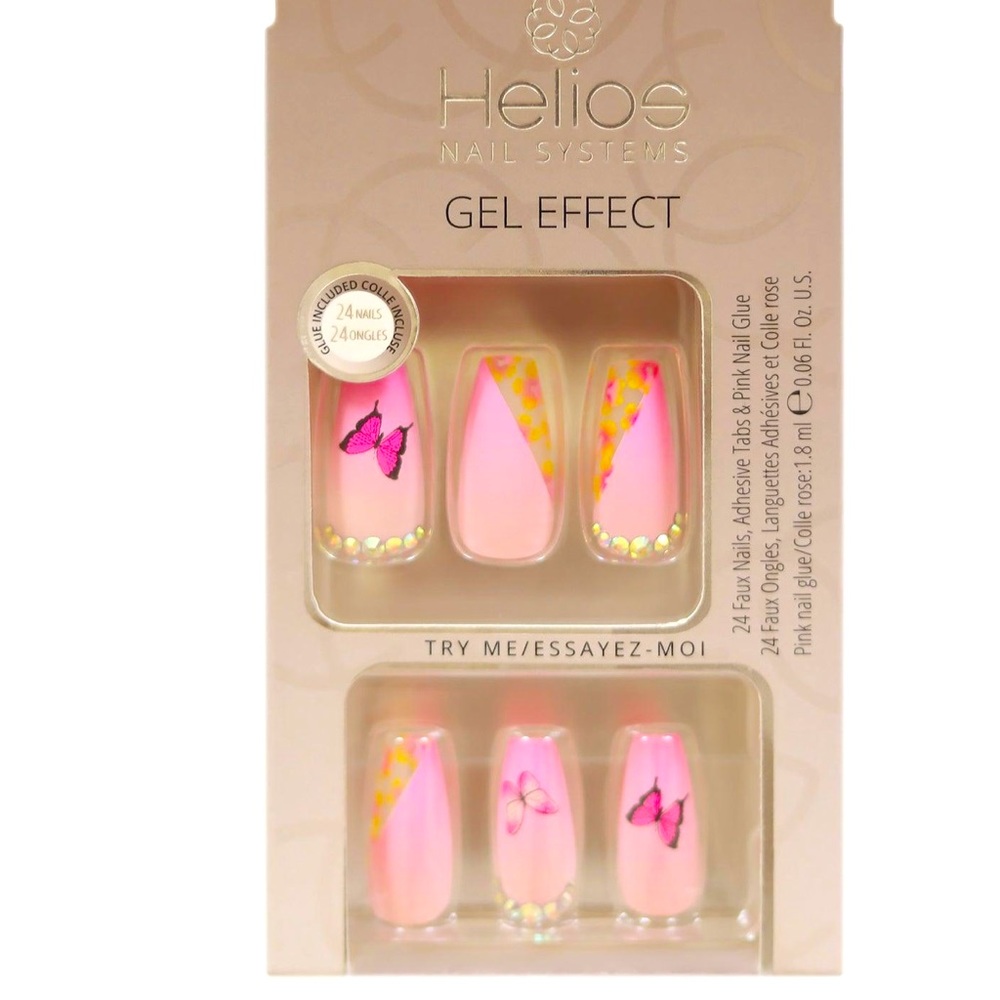 🦋 BUTTERFLY STONE FAUX NAILS 🦋